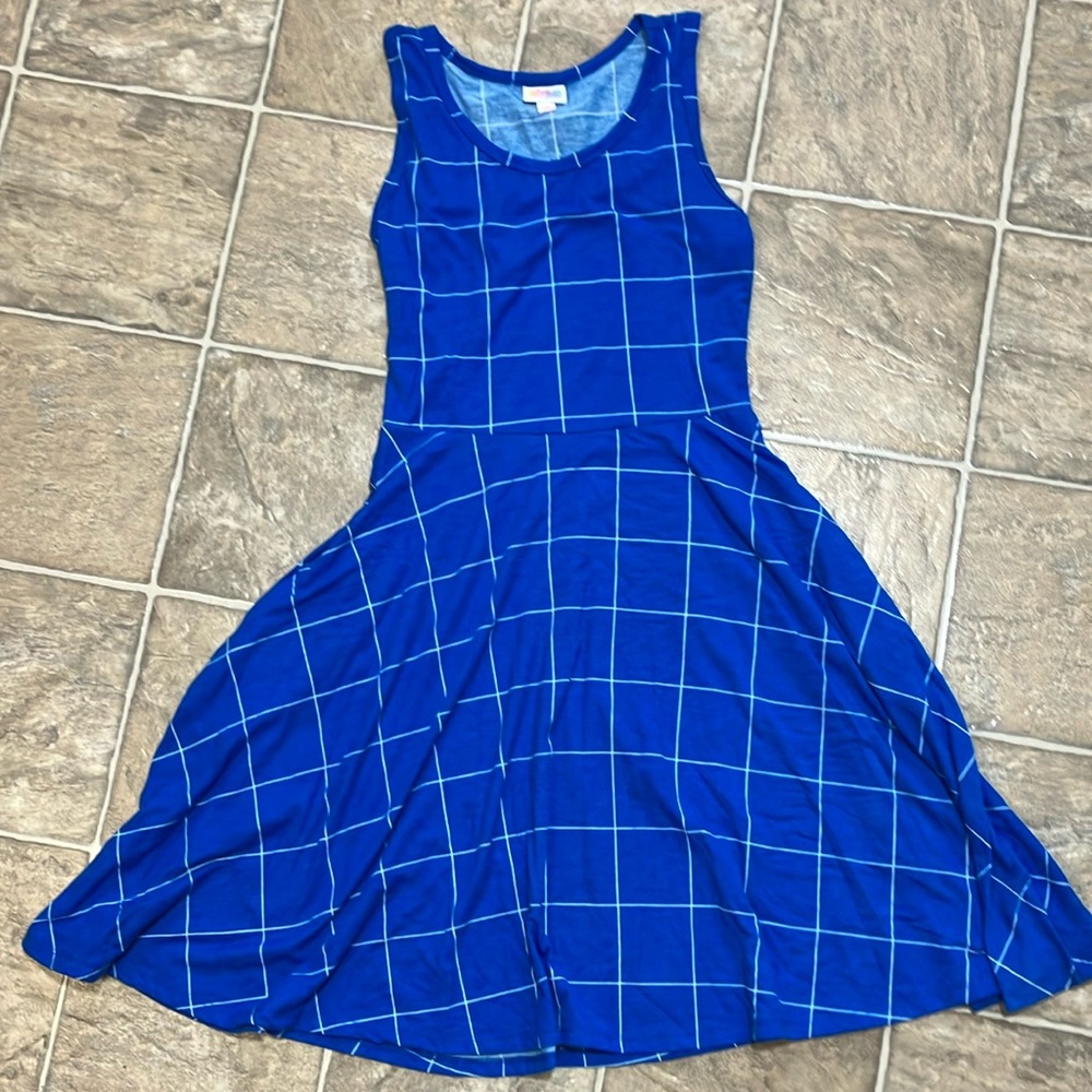 Blue and White LuLaRoe Tank Dress
